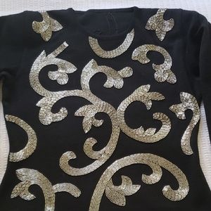 Vintage Beaded Knit Top